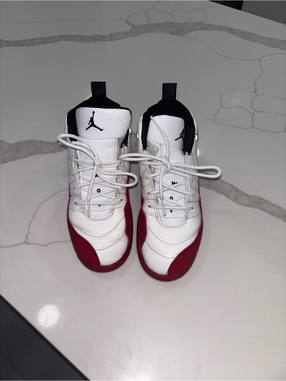 Jordan Kids White, Red & Black Retro Basketball Sneakers